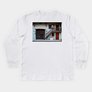 Typical Old French House. Ferney-Voltaire Kids Long Sleeve T-Shirt